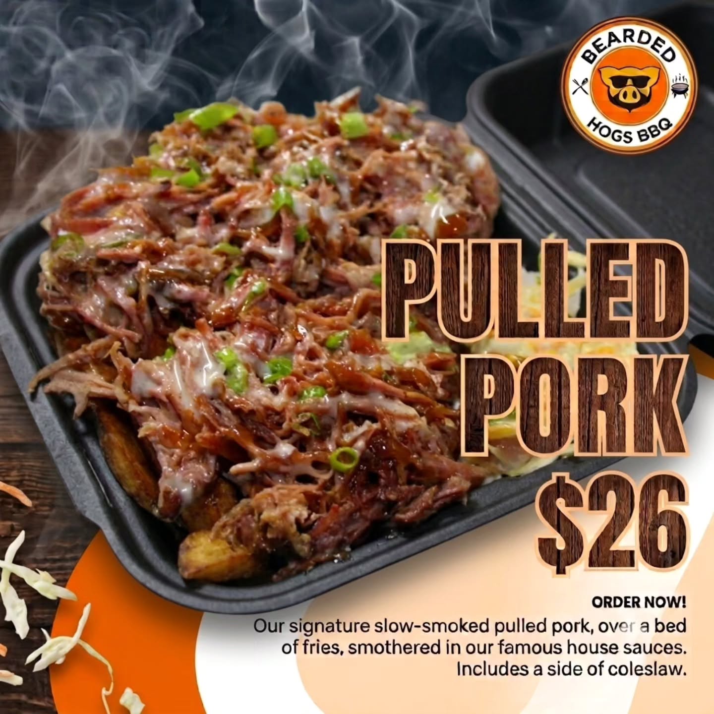 Pulled Pork for $26 at Bearded Hogs BBQ