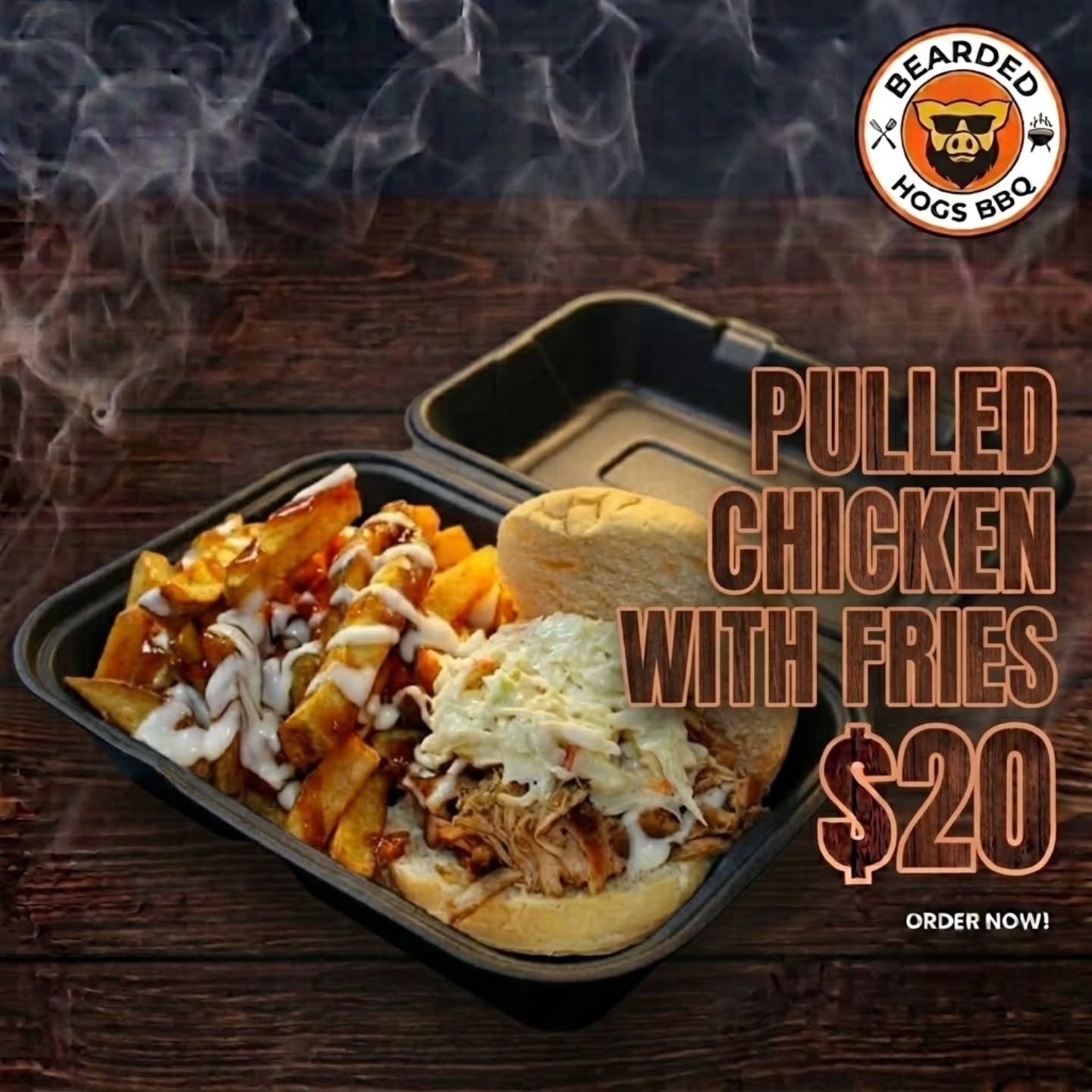 Pulled Chicken Sandwich Thursday – $20 with Fries