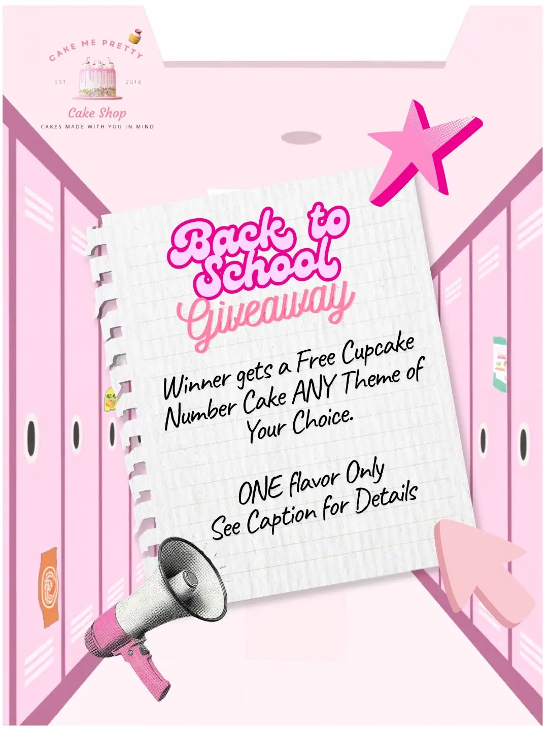 Cake Me Pretty Back to School Giveaway – Free Themed Cupcake Number Cake
