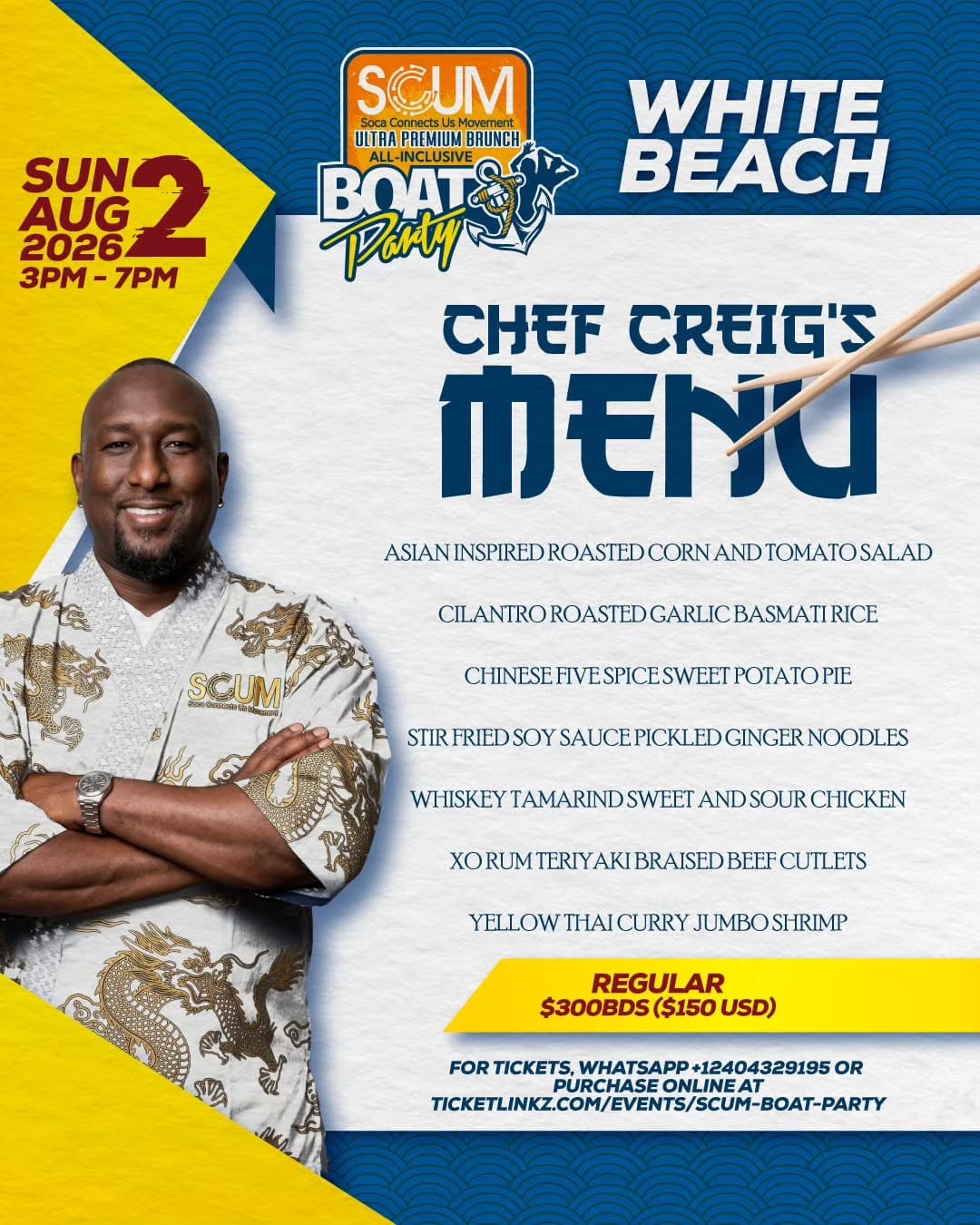 SCUM Ultra Premium All-Inclusive Brunch Boat Party – White Beach 2026