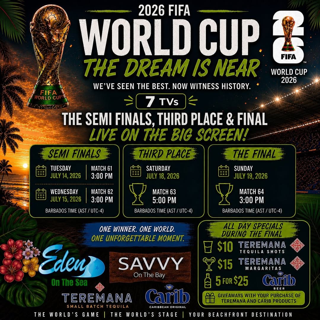 2026 FIFA World Cup Finals Watch Party with Match Day Specials at Eden On The Sea