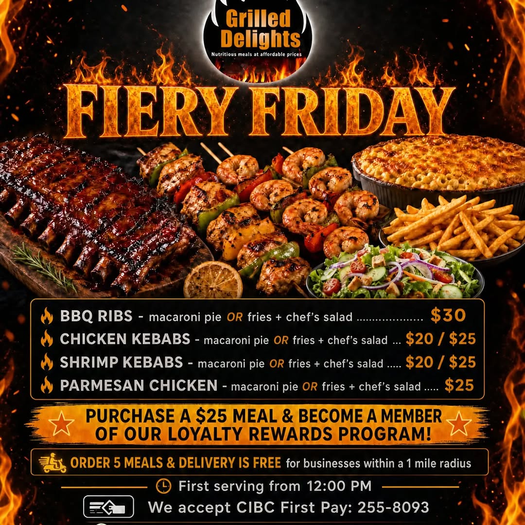 Grilled Delights Fiery Friday – Meal Deals from $20 + Free Delivery Offer