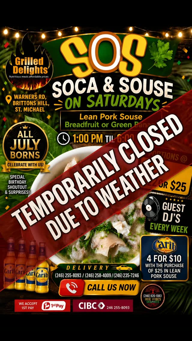 Soca & Souse on Saturdays – Special Deals at Grilled Delights