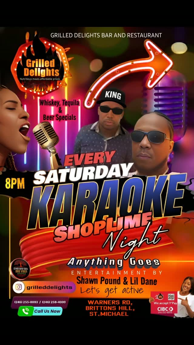 Saturday Karaoke Shoplime Night at Grilled Delights – Every Saturday 8PM