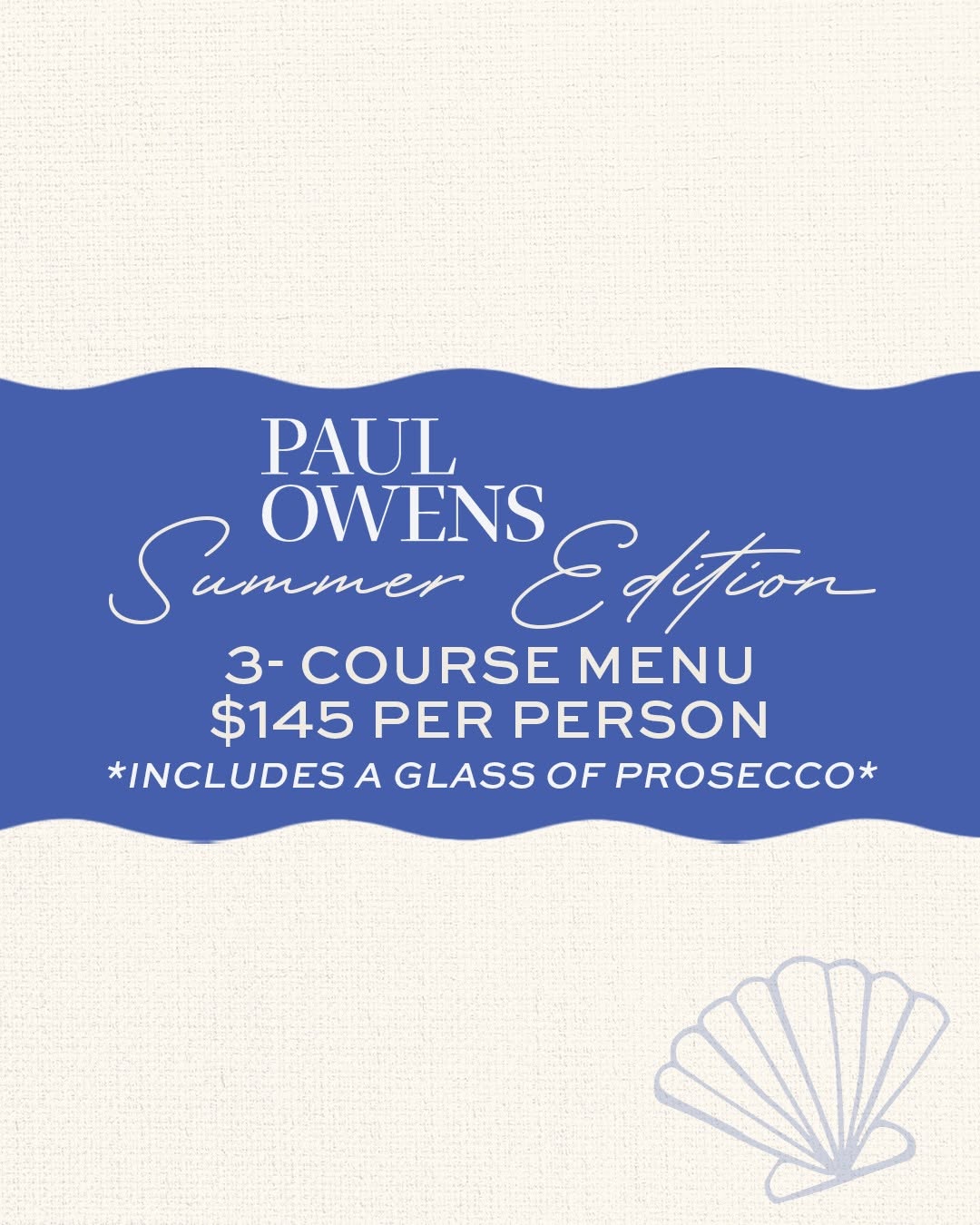 Paul Owens Summer Edition – 3-Course Menu at $145 BBD Per Person