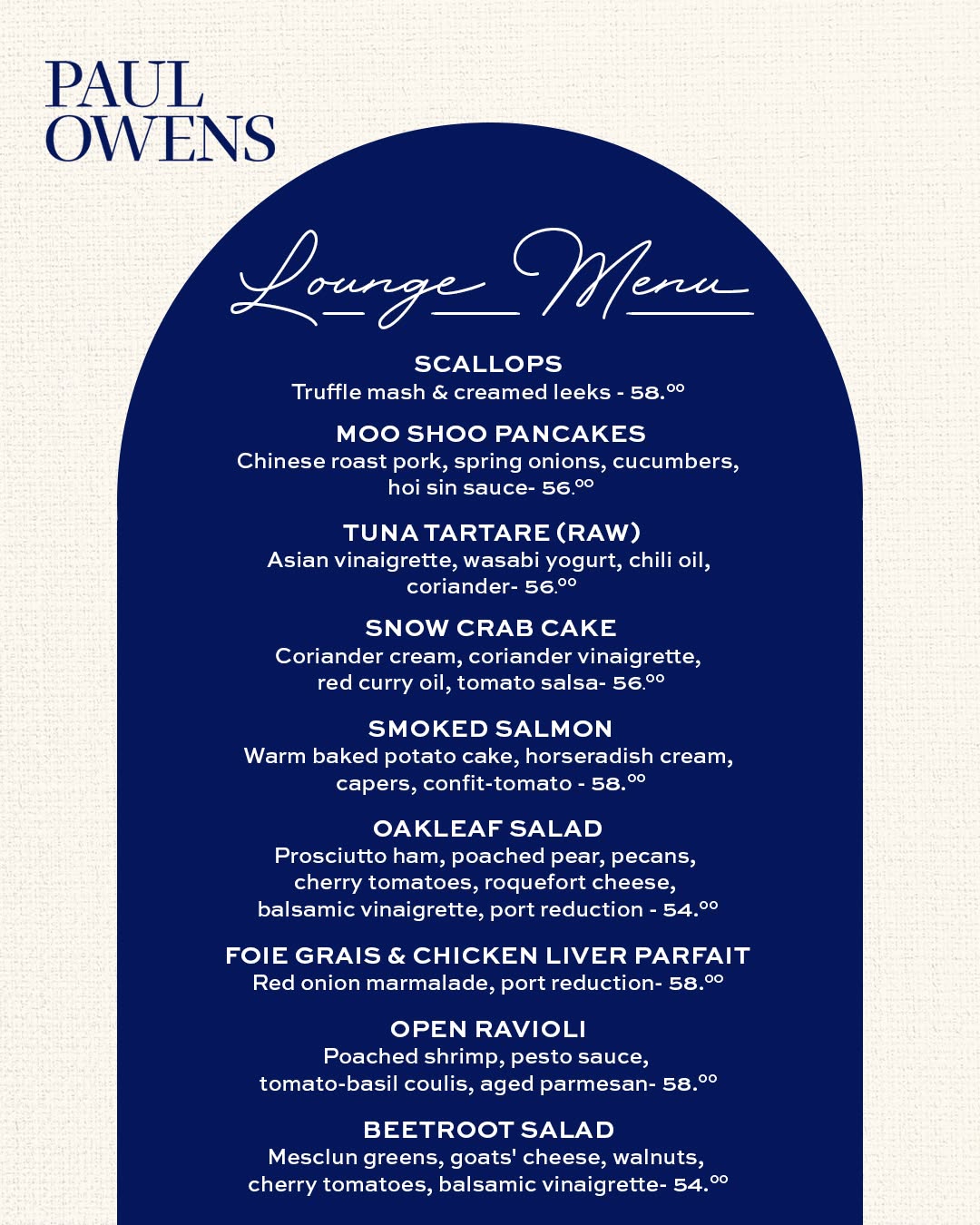 Paul Owens Summer Edition – Special Menus & Offers This Season