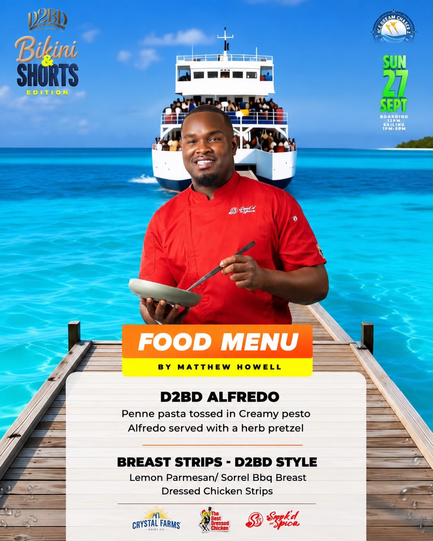 D2BD Bikini & Shorts Edition – Cooler Cruise with Food Menu by Matthew Howell