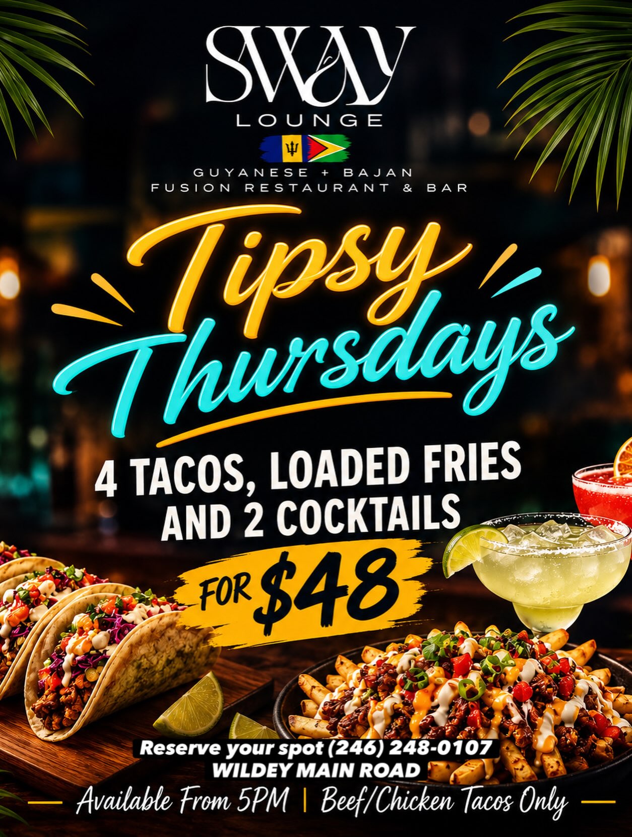 Sway Lounge Weekend Line-Up: Tipsy Thursdays & Happy Hour Deals