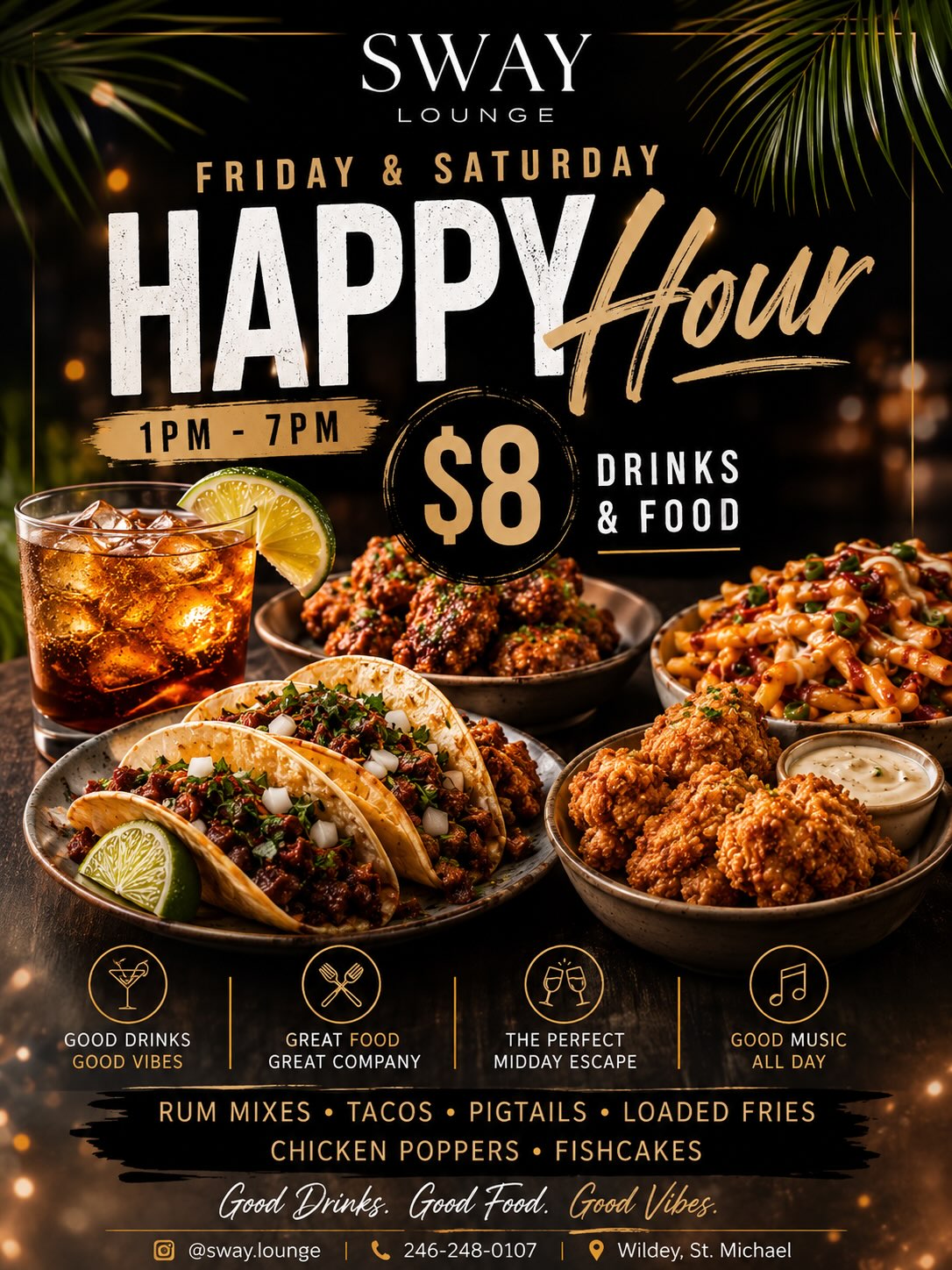 Sway Lounge Weekend Line-Up: Tipsy Thursdays & Happy Hour Deals
