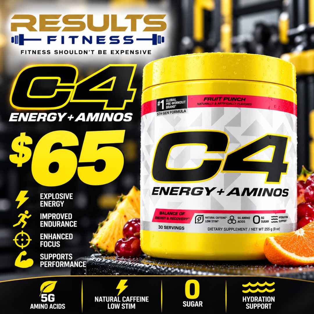 C4 Energy + Aminos Fruit Punch – Only $65 at Results Fitness