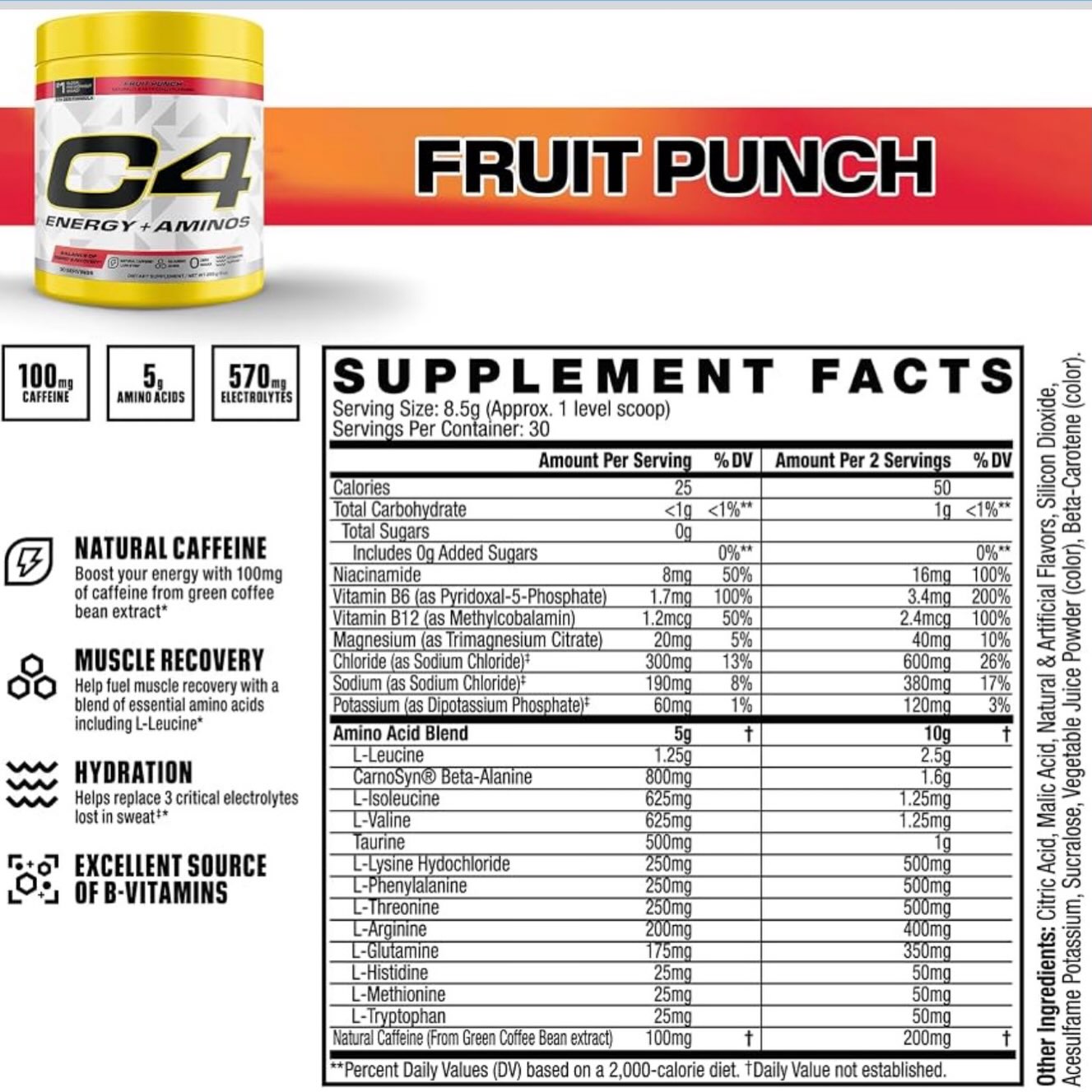 C4 Energy + Aminos Fruit Punch – Only $65 at Results Fitness