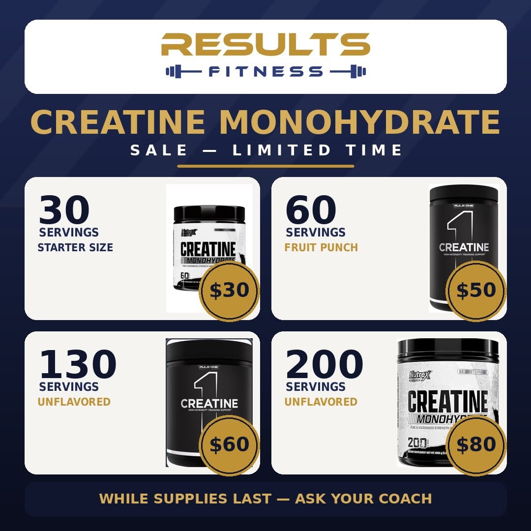 Creatine Monohydrate Limited-Time Sale – BBD $30–$80