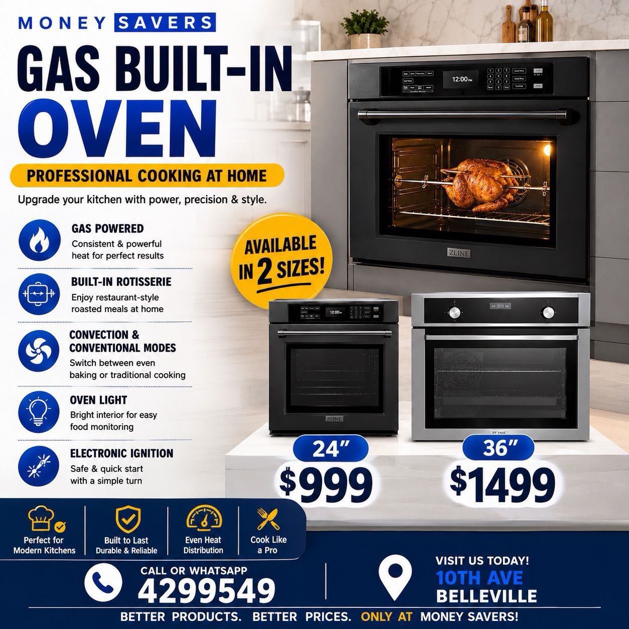Money Savers Gas Built-In Ovens & Drija 30" Gas Oven – Prices from $999