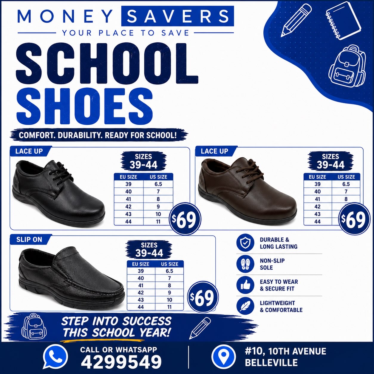 Money Savers School Shoes – $69 Each