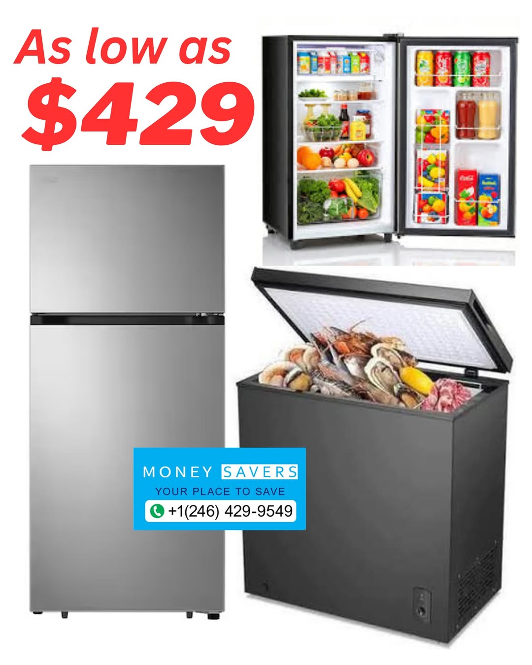Refrigerators & Freezers As Low As $429 at Money Savers