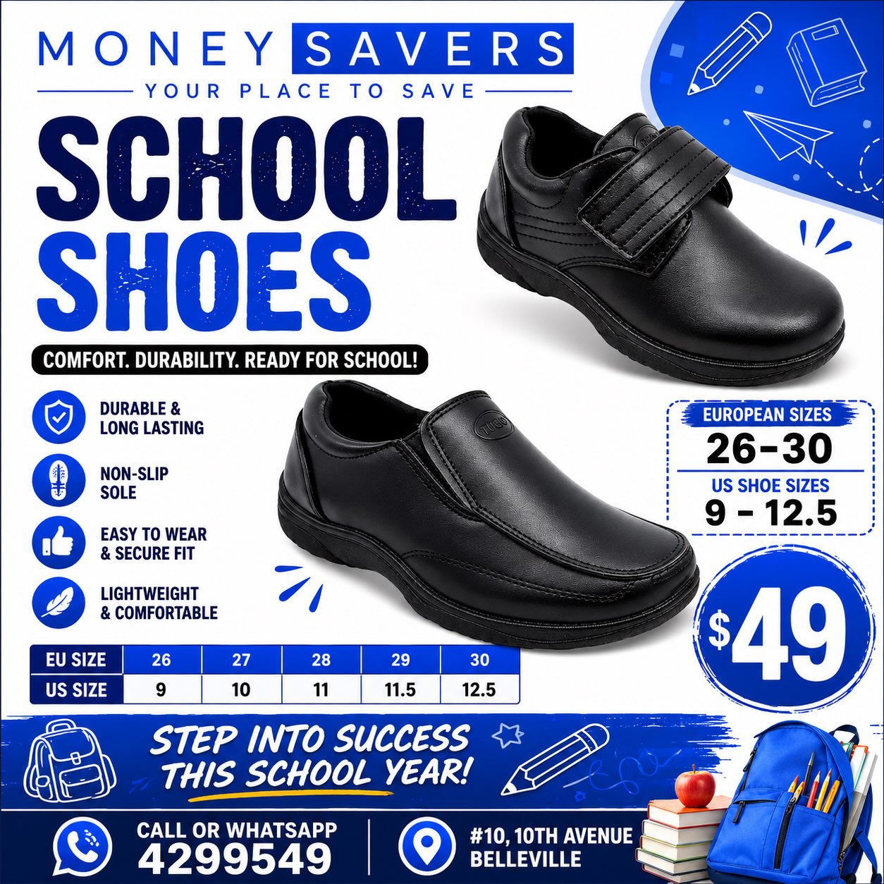 Money Savers School Shoes – $49