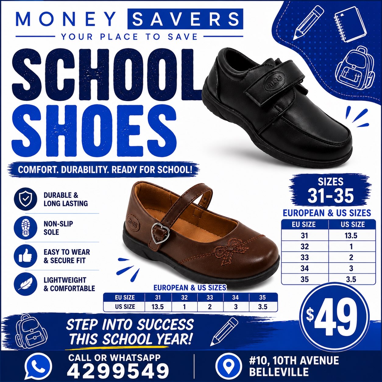 Money Savers School Shoes – $49