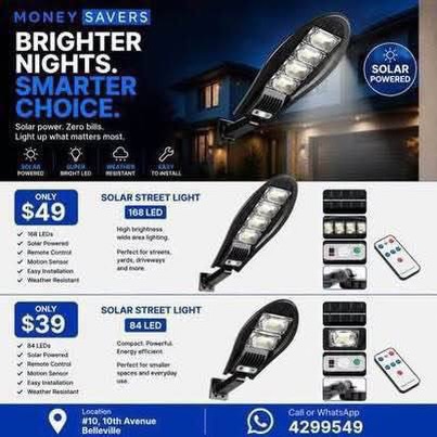 Money Savers Solar Street Lights – From $39