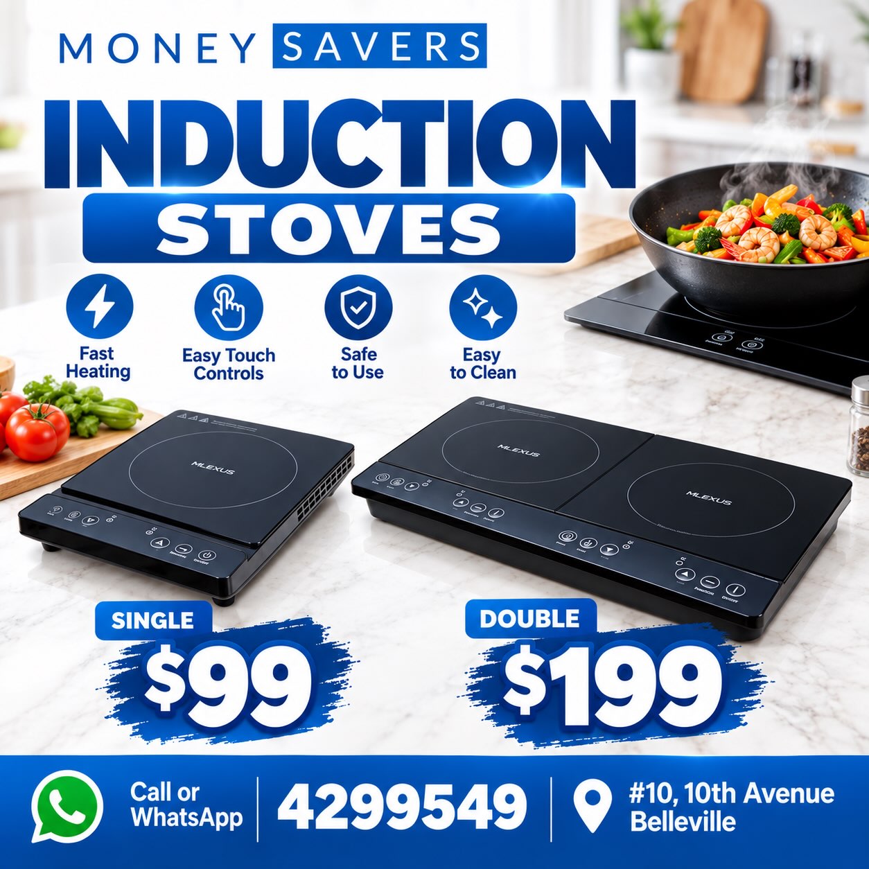Money Savers Induction Stoves — Single $99 | Double $199