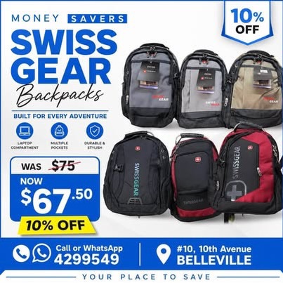 Swiss Gear Backpacks – 10% Off, Now $67.50