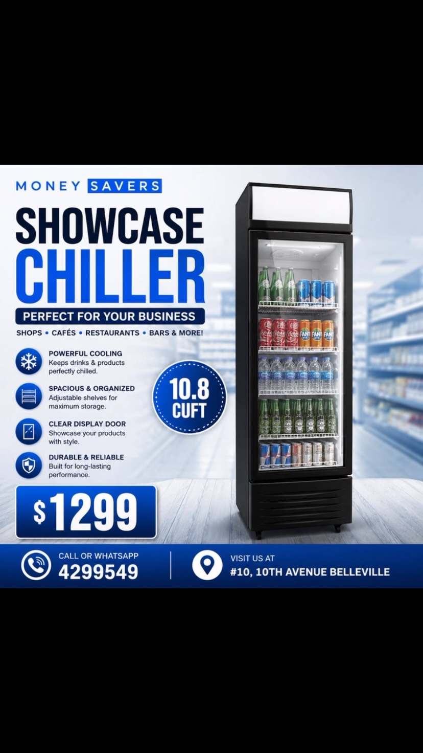 Showcase Chiller 10.8 Cu Ft – $1,299 at Money Savers