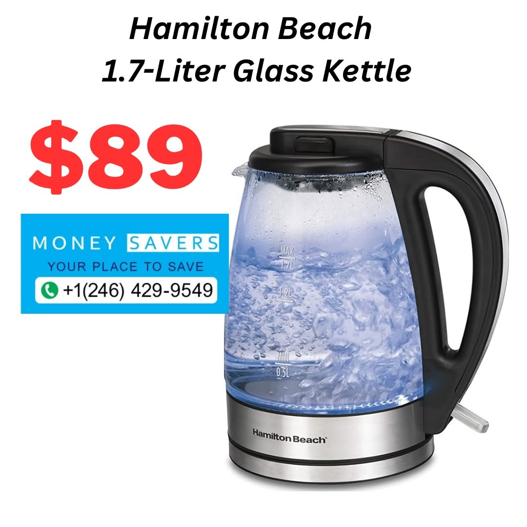 Hamilton Beach 1.7-Liter Glass Kettle – $89
