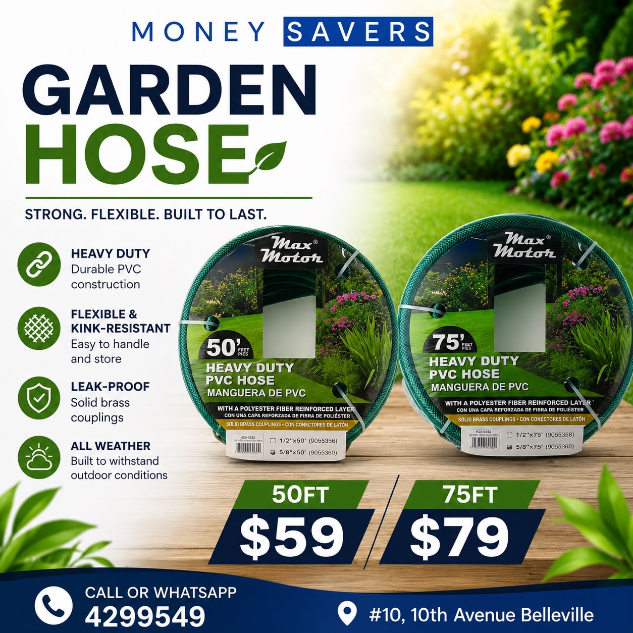 Money Savers Garden Hose Deal – 50ft $59 / 75ft $79