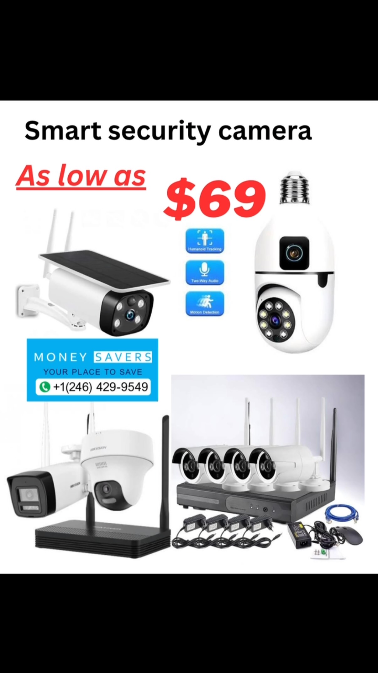 Smart Security Cameras from $69 at Money Savers