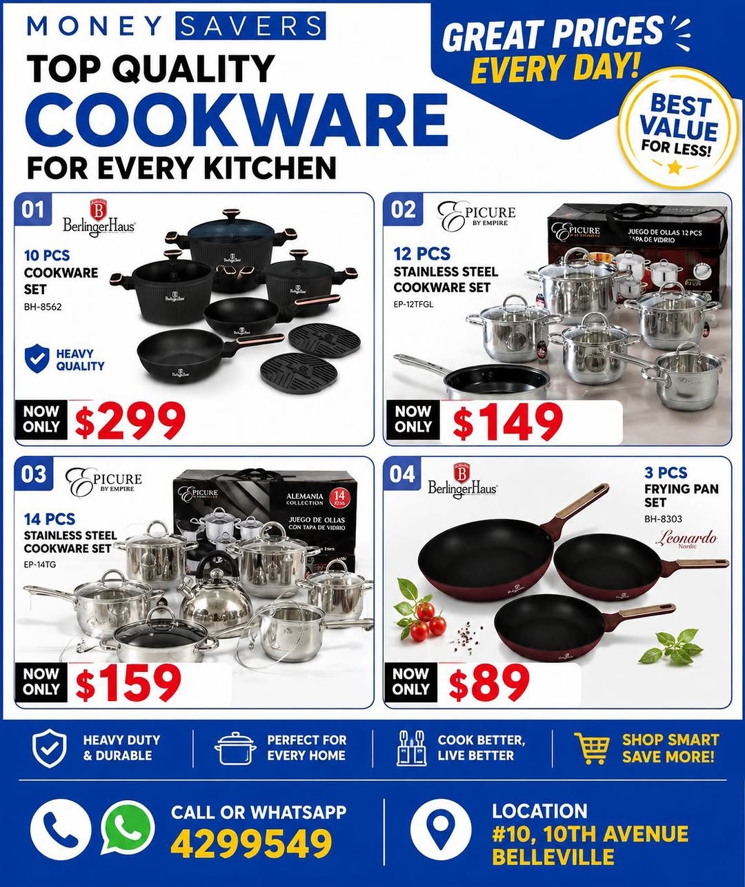Money Savers Cookware Sale – Top Quality Sets from $89