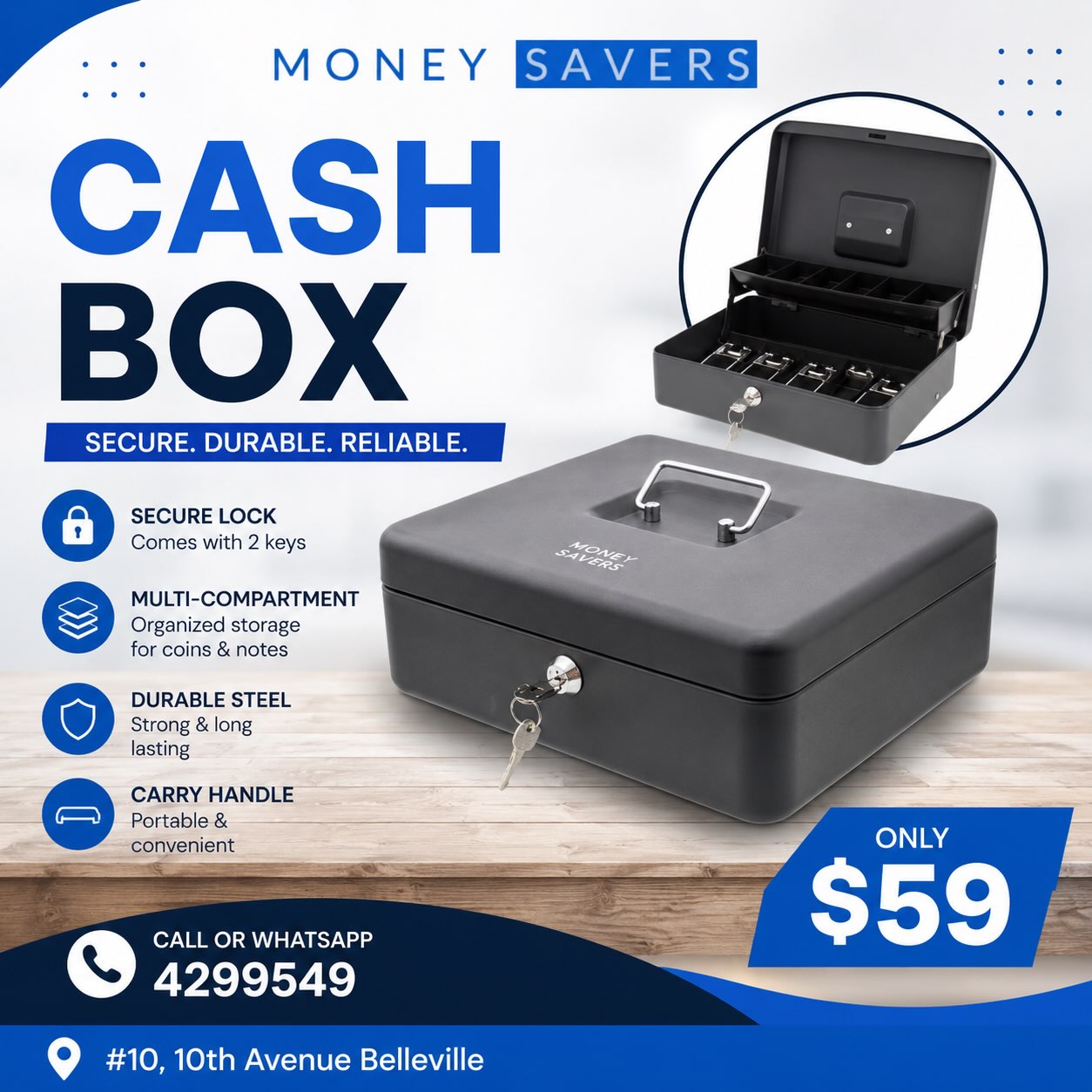 Cash Box — Only $59 at Money Savers