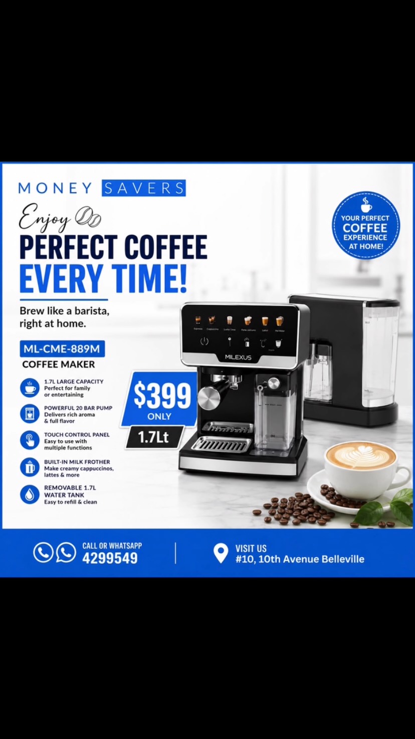 Milexus ML-CME-889M Coffee Maker – Only $399