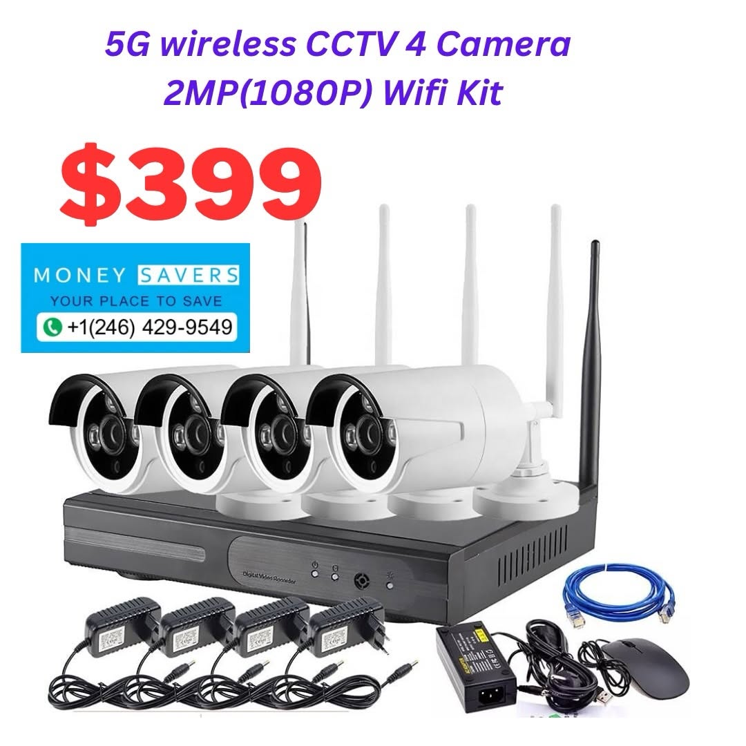 5G Wireless CCTV 4 Camera 2MP (1080P) WiFi Kit – $399