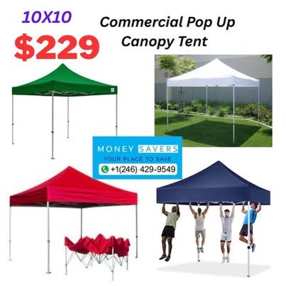 10x10 Commercial Pop Up Canopy Tent – $229