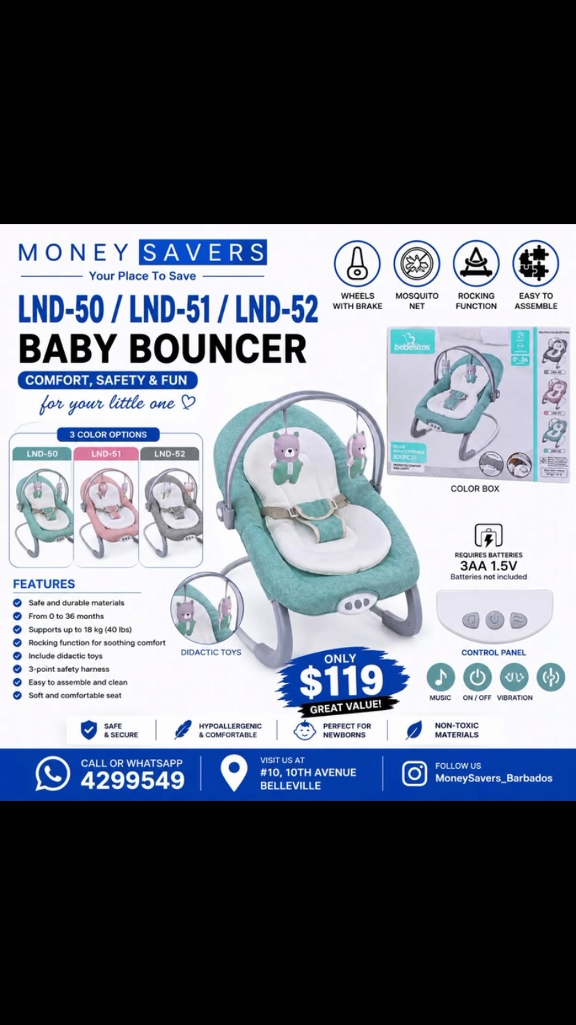 Baby Bouncer (LND-50/51/52) — Only $119 at Money Savers
