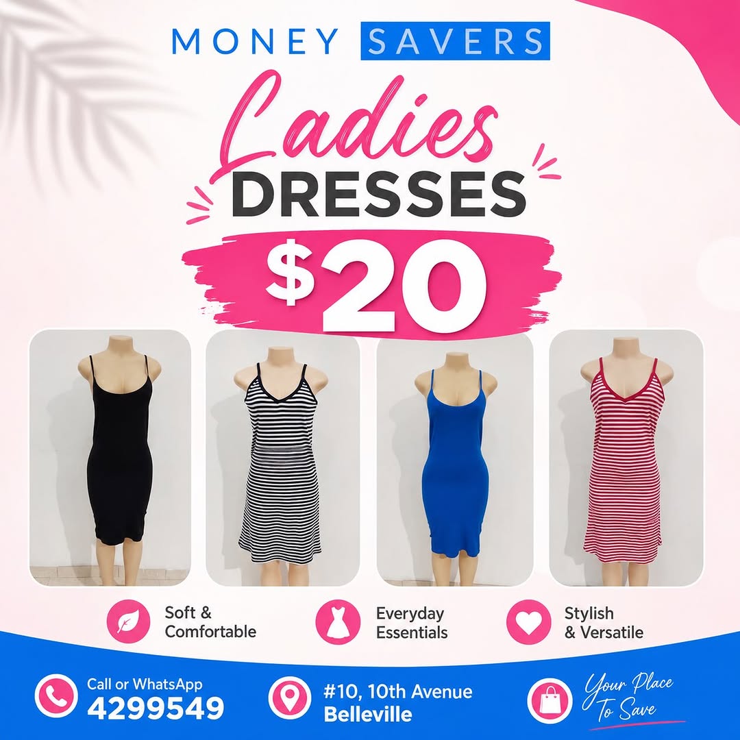 Ladies Dresses – $20 at Money Savers