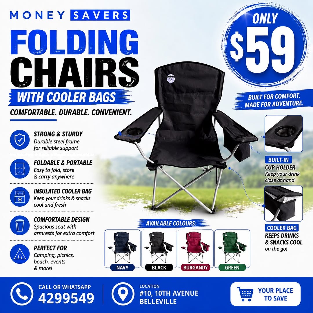 Folding Chairs with Cooler Bags – Only $59