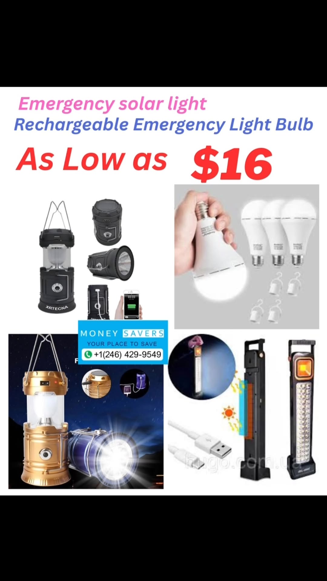 Emergency Solar Lights & Rechargeable Emergency Light Bulbs – As Low as $16