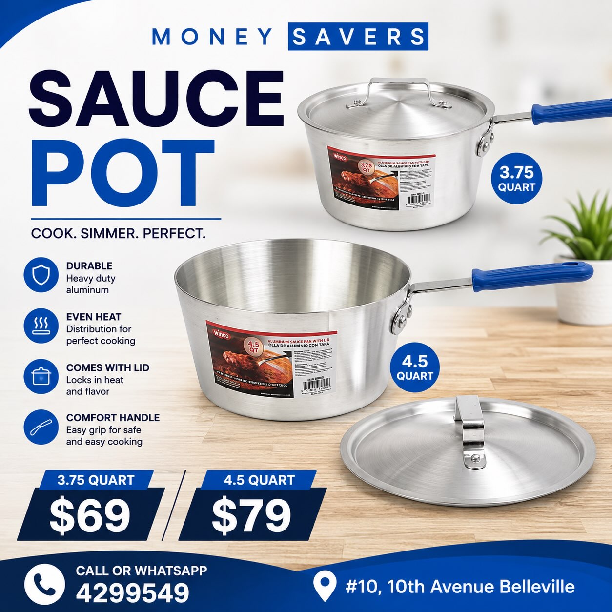 Money Savers Sauce Pot Deal – 3.75 Qt at $69 & 4.5 Qt at $79