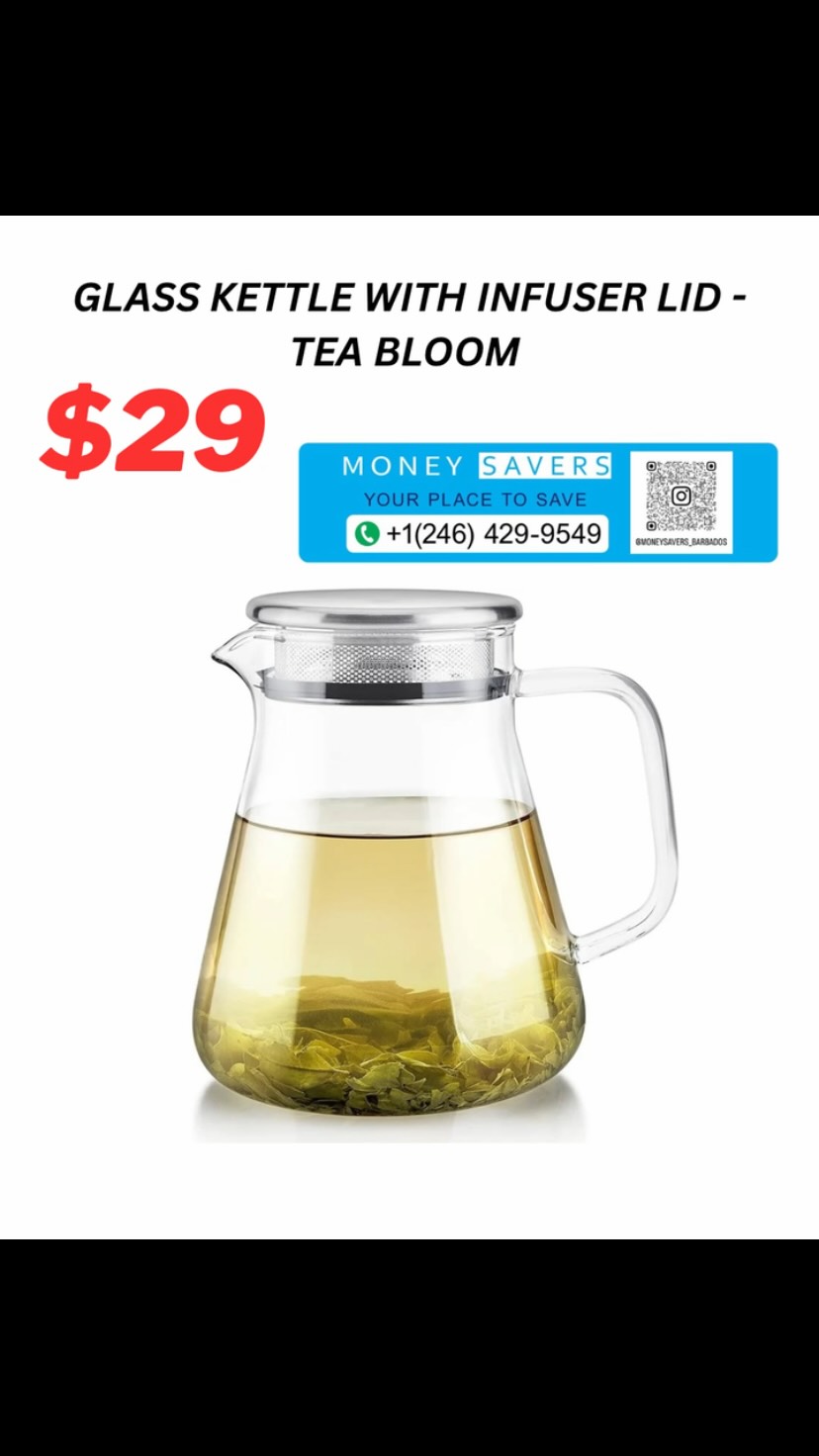Glass Kettle with Infuser Lid – Tea Bloom for $29