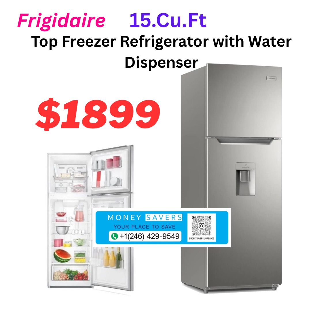 Frigidaire 15 Cu.Ft Top Freezer Refrigerator with Water Dispenser – $1,899