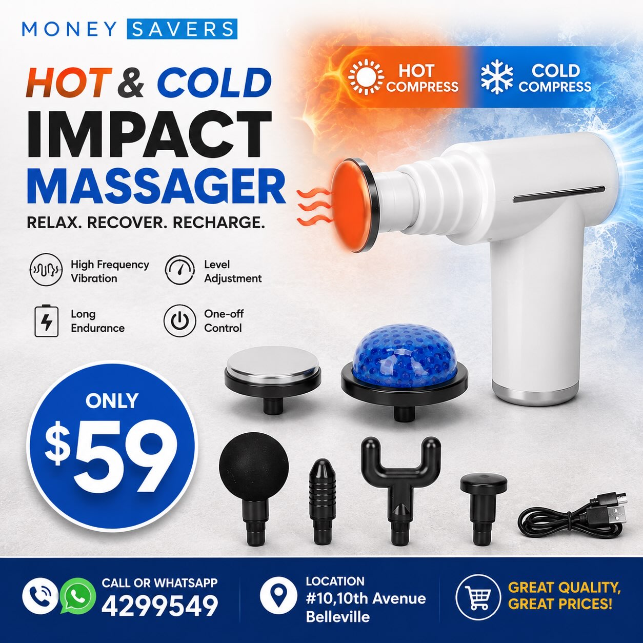 Hot & Cold Impact Massager – Only $59