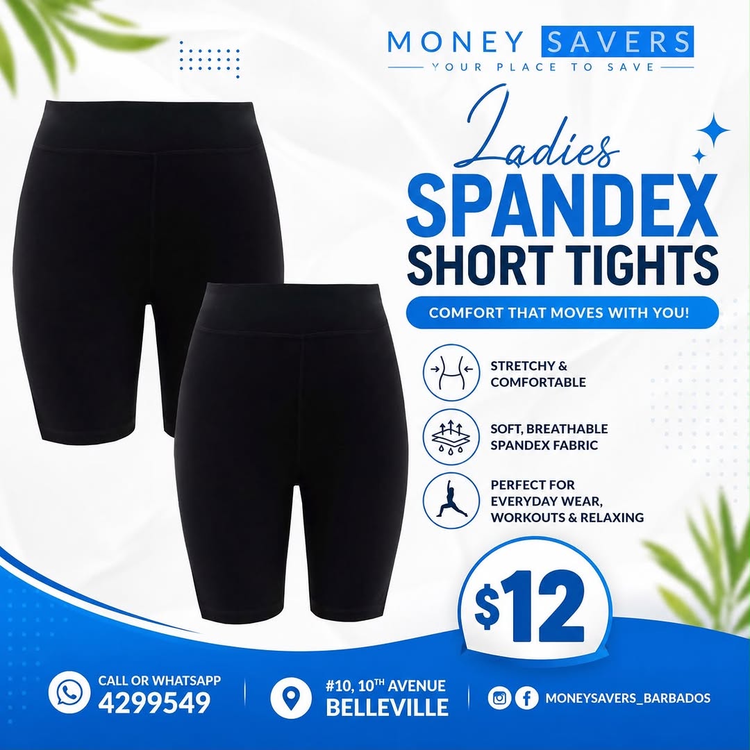 Ladies Spandex Short Tights – $12 at Money Savers