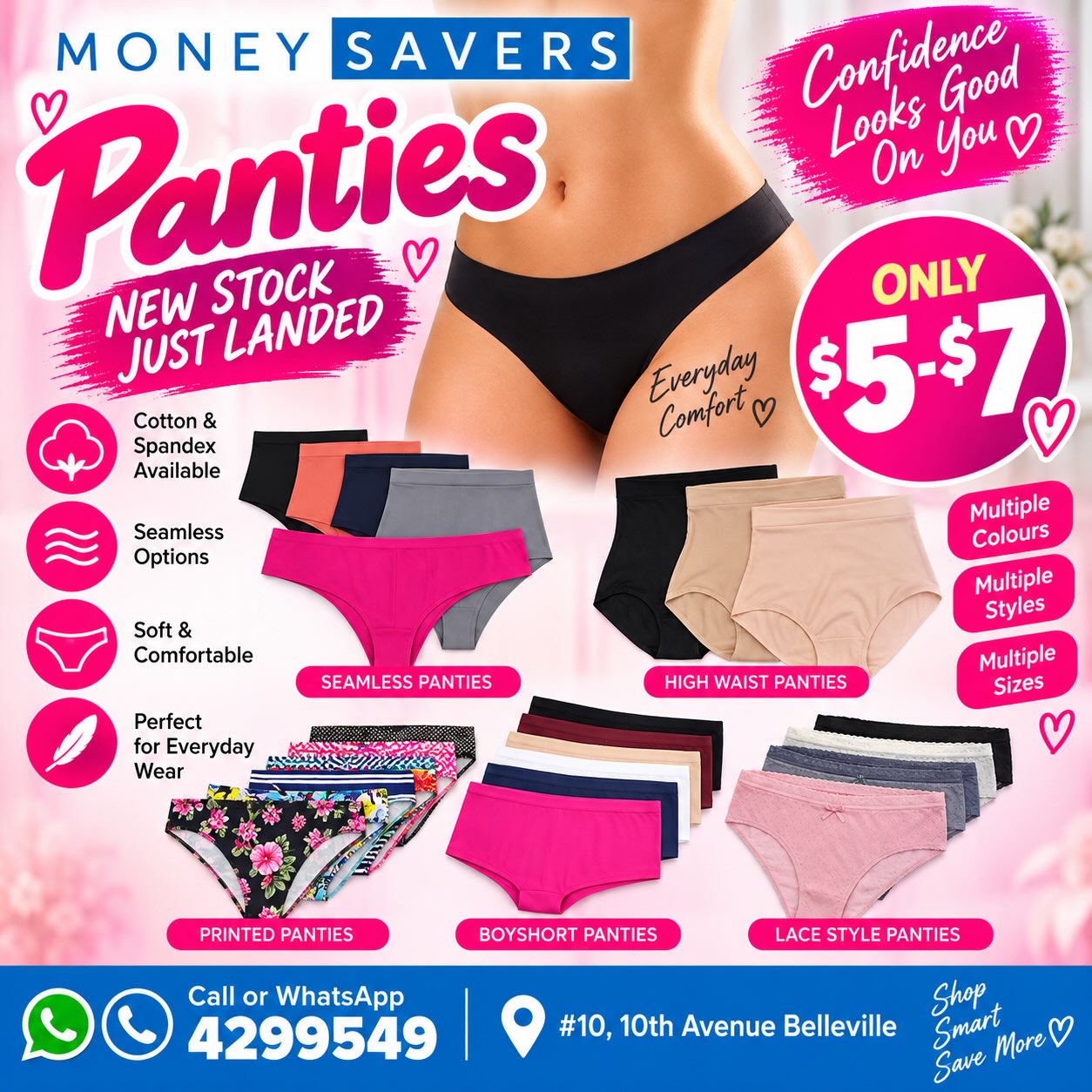 Money Savers Panties – New Stock from $5–$7
