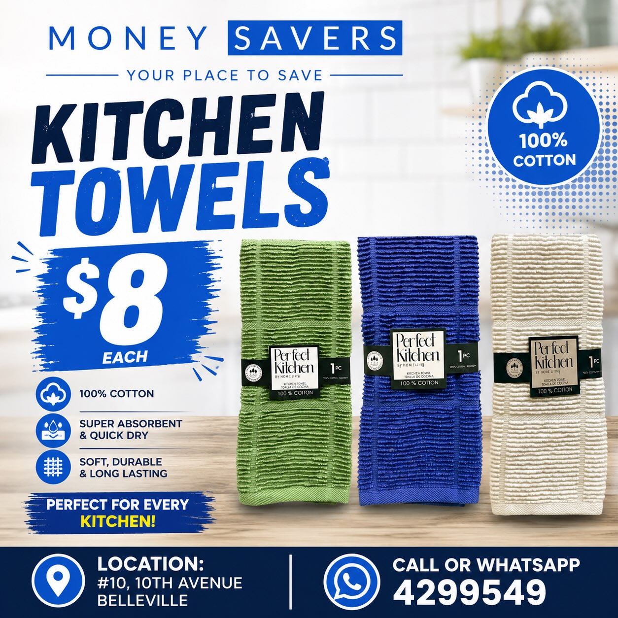 Kitchen Towels – $8 Each at Money Savers