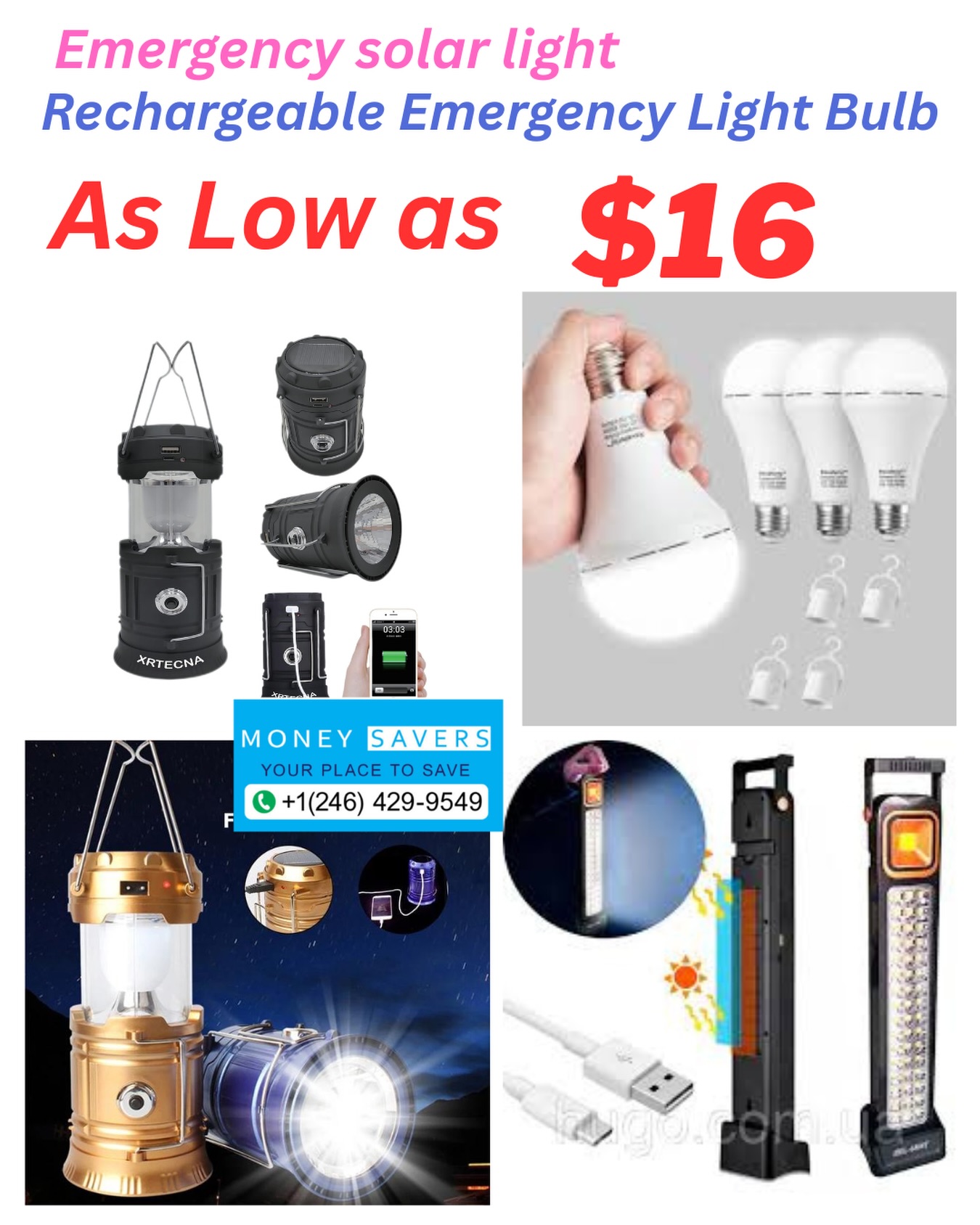Emergency Solar Lights & Rechargeable Emergency Light Bulbs – As Low as $16