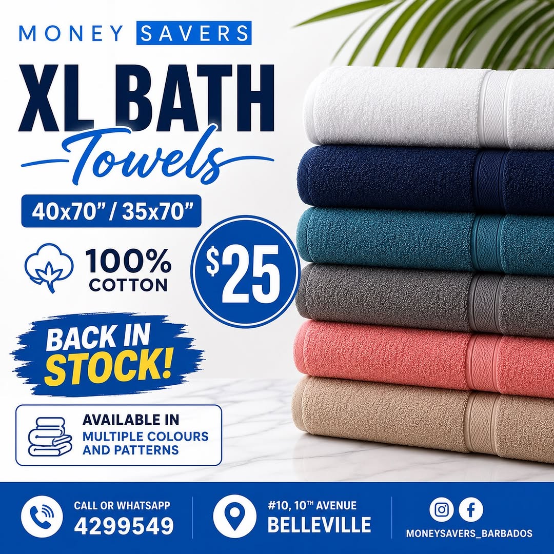 XL Bath Towels Back in Stock – $25 at Money Savers