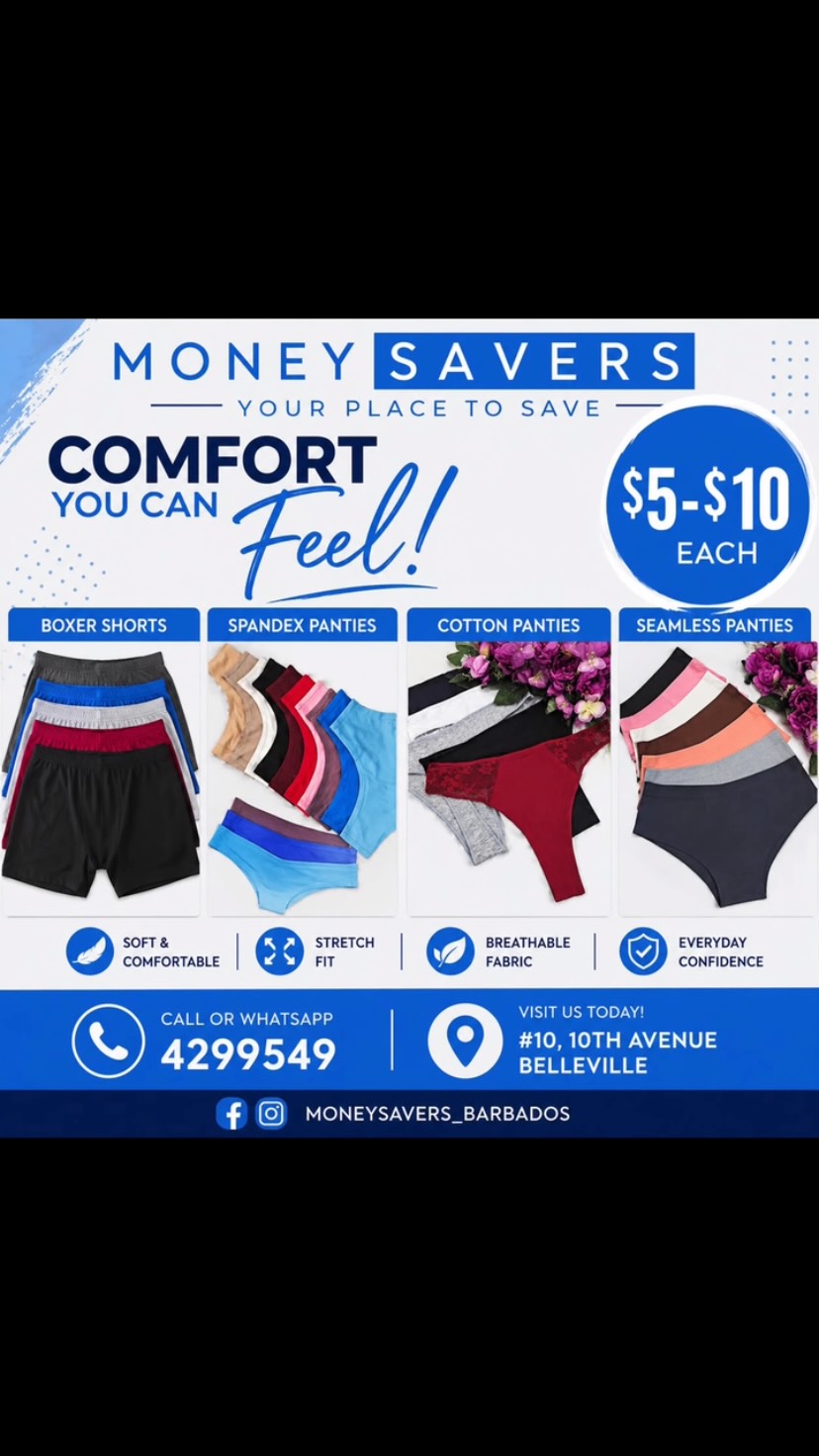 Comfort Underwear & Boxer Shorts – $5 to $10 Each at Money Savers