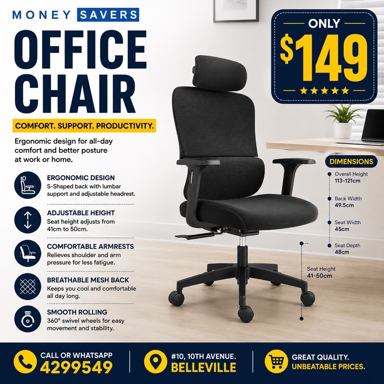 Office Chair – Only $149 at Money Savers Belleville