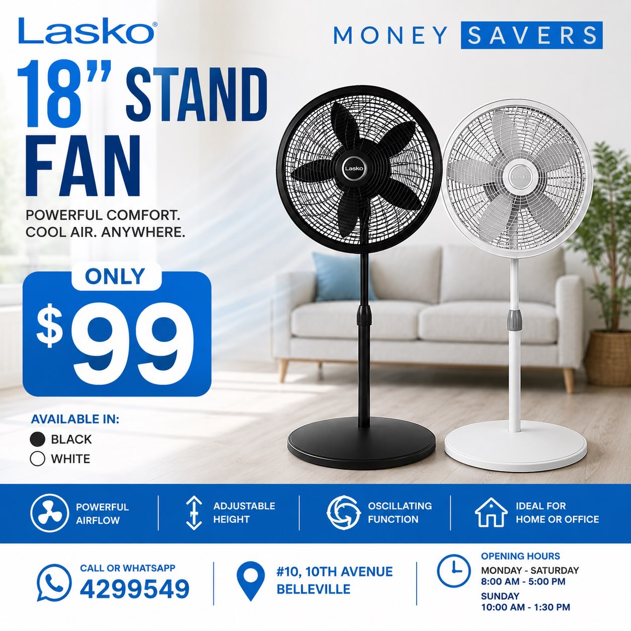 Lasko 18" Stand Fan – Only $99