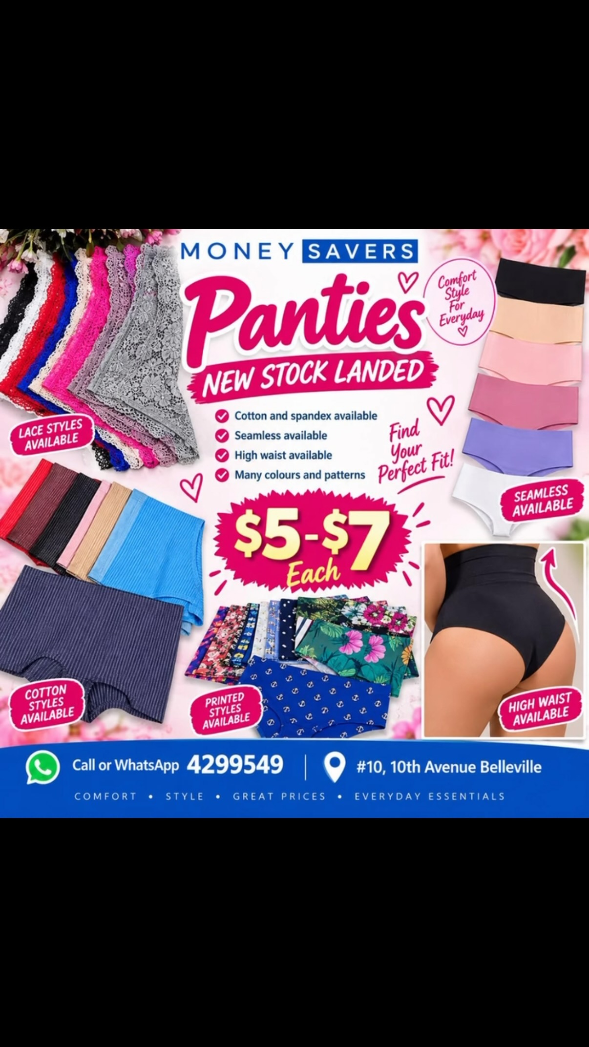 Money Savers Panties – New Stock Landed, $5–$7 Each
